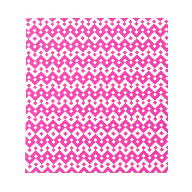 Pequeña libreta o cuaderno, geométrico rosa carame (Frente)