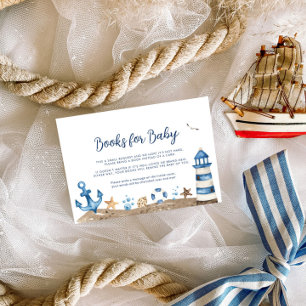 Pequeña Libros náuticos de Baby Shower para la tarjeta de 