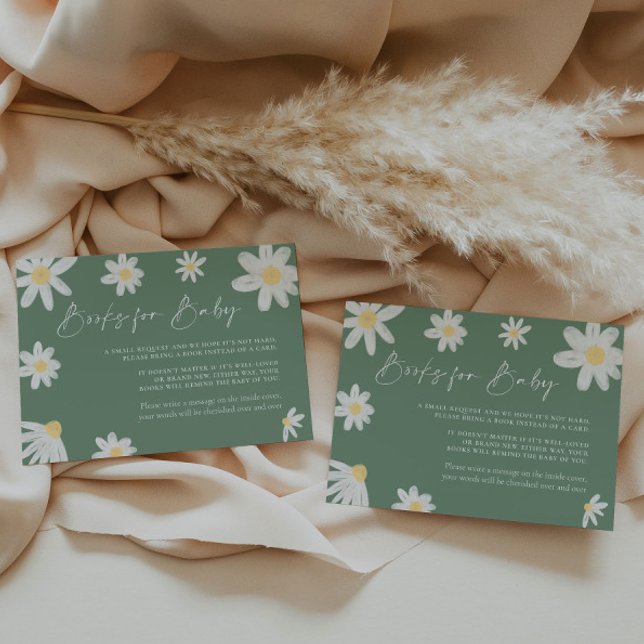 Pequeña Libros para tarjeta de bebé Daisy Sage Green (Subido por el creador)