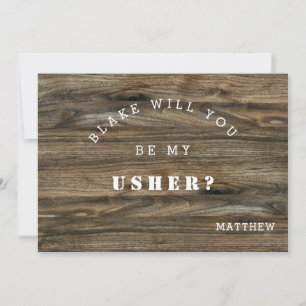 Pequeña Madera Rustica Moderna, Serás Mi Tarjeta Usher