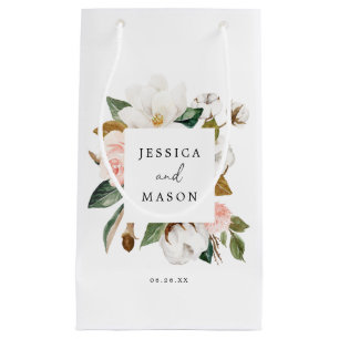 Pequeña Magnolia Cotton Hotel Boda Bolsa de Regalo