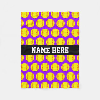 Pequeña manta de encargo del softball del paño