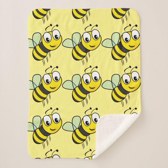 Pequeña manta Sherpa para abejas Personalizados (Anverso)