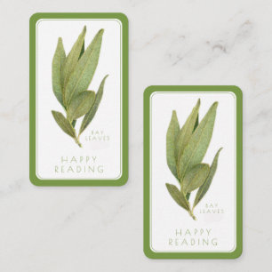 Pequeña Marcador BAY LEAVES - Tarjeta 3.5x2 + texto / verd