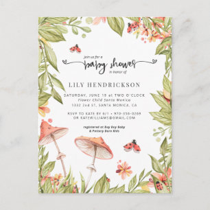 Pequeña Mariquita Invitación de Baby Shower de P