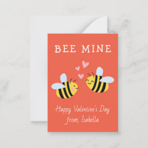 Pequeña MÍA ABEJA Tarjeta de San Valentín para el salón de