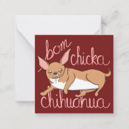 Pequeña Mini tarjeta El día de San Valentín Bom Chicka Chi