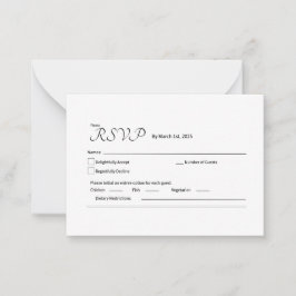 Pequeña Minimalista: Limpiar tarjeta RSVP
