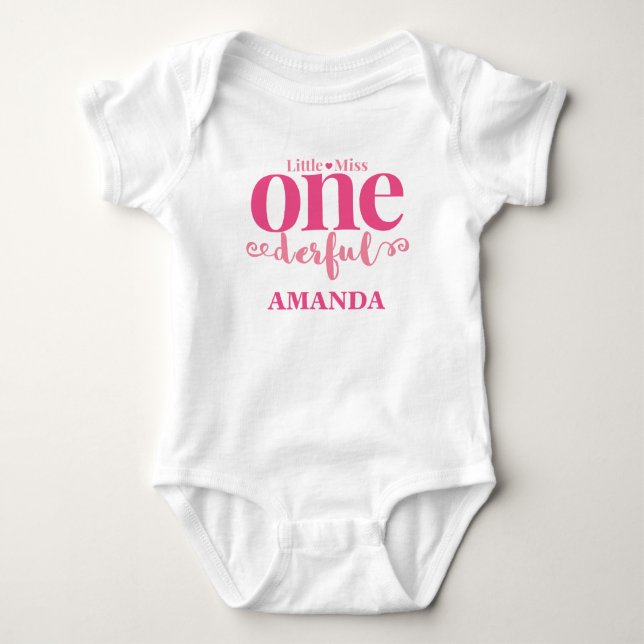 Pequeña Miss Maravillosa Camisa de Cumpleaños (Anverso)