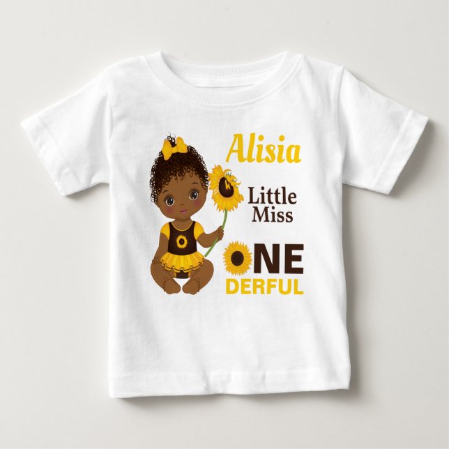 Pequeña Miss Maravillosa Camiseta De Bebé Negra (Anverso)
