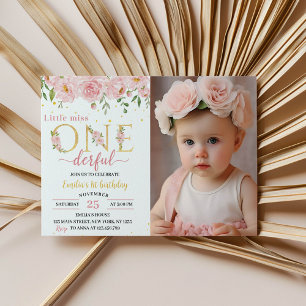 Pequeña Miss Maravillosa Invitación de cumpleaños