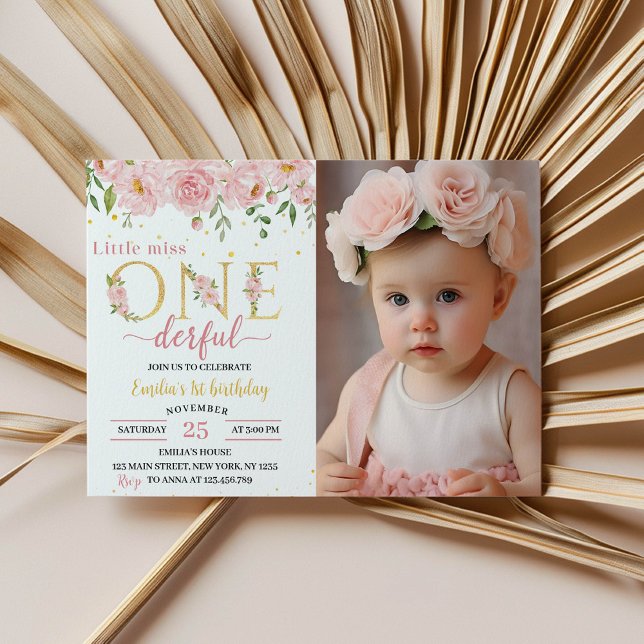 Pequeña Miss Maravillosa Invitación de cumpleaños  (Subido por el creador)