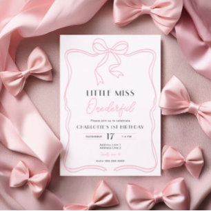 Pequeña Miss Maravillosa Invitación de cumpleaños