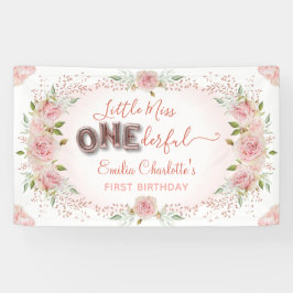 Pequeña Miss Maravillosa Pancarta de cumpleaños 1.