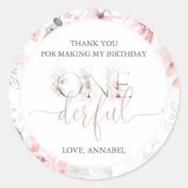 Pequeña Miss Maravillosa Pegatina Redonda