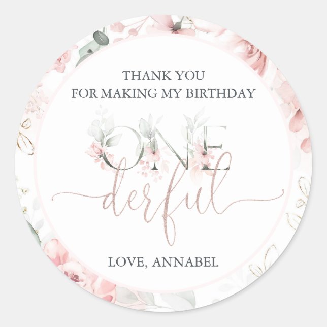 Pequeña Miss Maravillosa Pegatina Redonda (Anverso)