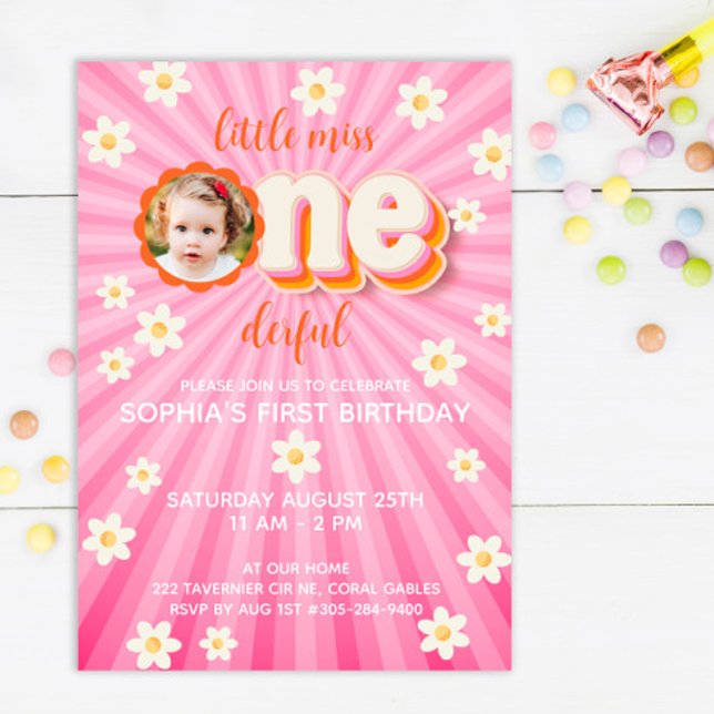 Pequeña Miss ONEMaravillosa Primera Invitación a l (Subido por el creador)