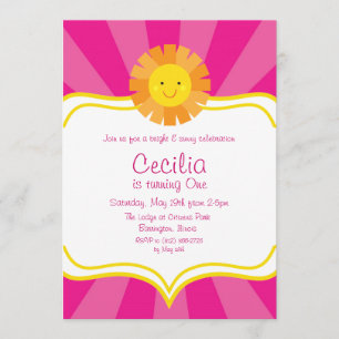 Pequeña Miss Sol Invitación Rayos