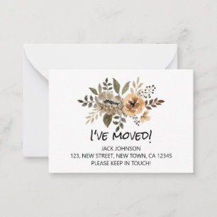 Pequeña Moda Flora acuarela he movido tarjeta de Invitació