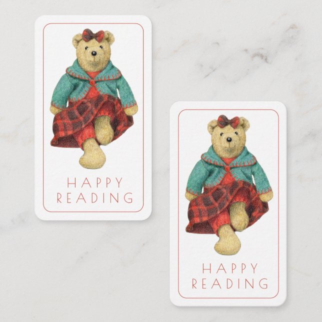 Pequeña MRS. Marcador BEAR - Tarjeta 3.5x2 (Anverso / Reverso)