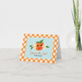 Pequeña Naranja de corbata doblada tarjeta de agra