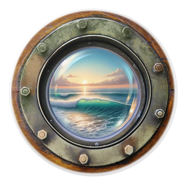Pequeña Náutica - Pomos de cajón de cerámica oceán (Anverso)