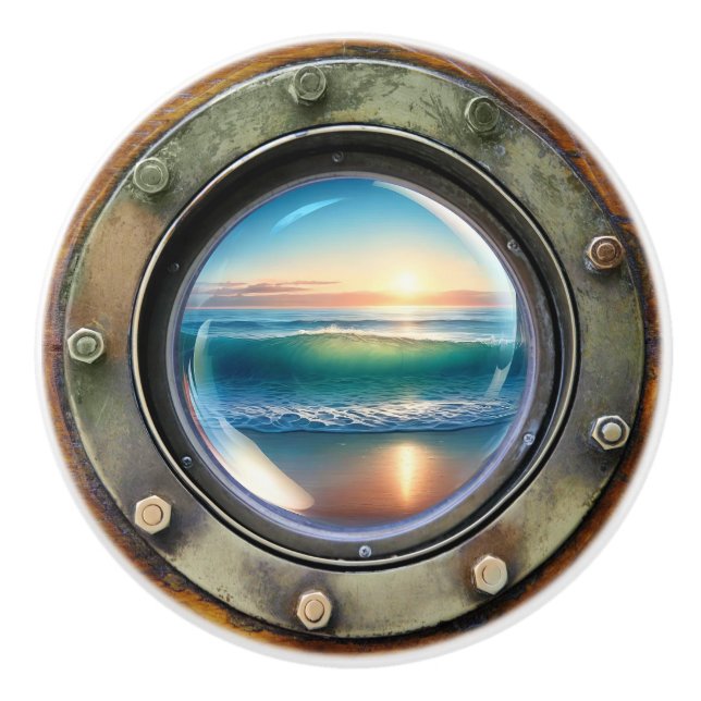 Pequeña Náutica - Pomos de cajón de cerámica oceán (Anverso)