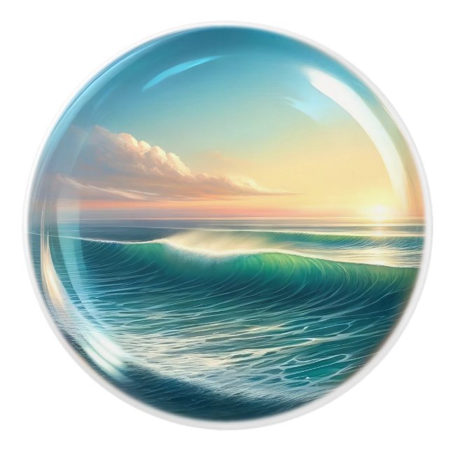 Pequeña Náutica - Pomos de cajón de cerámica oceán (Anverso)