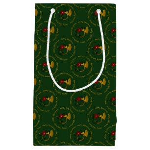 Pequeña Navidades Bolsa de Regalo Horn-Green