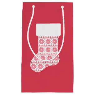 Pequeña Navidades de Winter Knit levantan bolsa de regalo