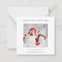 Pequeña Navidades recién nacidos con tarjeta de vacaciones