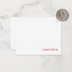 Pequeña Necesito tarjeta de tiempo