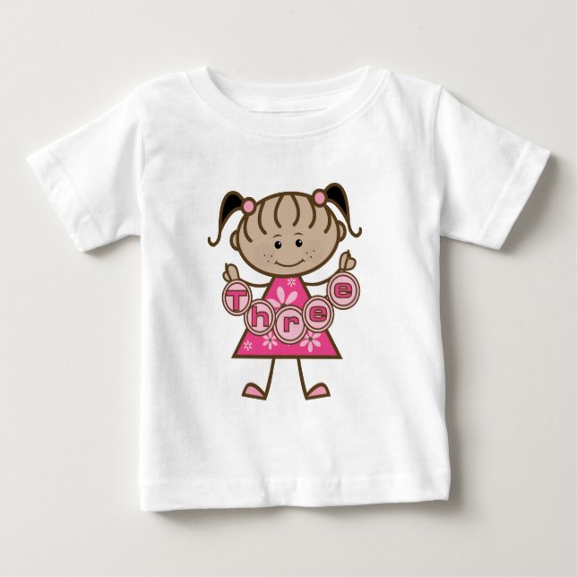 Pequeña niña camisetas de cumpleaños y regalos (Anverso)