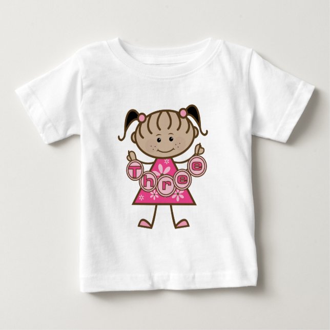 Pequeña niña camisetas de cumpleaños y regalos (Anverso)