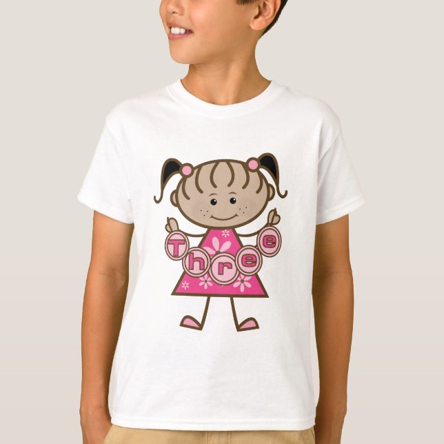 Pequeña niña camisetas de cumpleaños y regalos (Anverso)