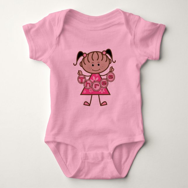 Pequeña niña camisetas de cumpleaños y regalos (Anverso)