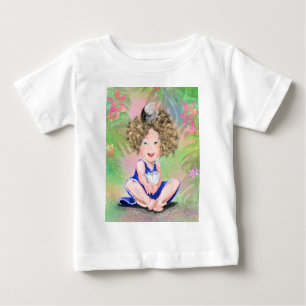 Pequeña niña y bebé bebe amigos de camisetas