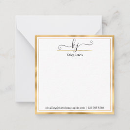 Pequeña Nombre de guión de monograma | De La Tarjeta De No