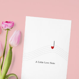 Pequeña nota de amor Bonita carta de música de tod