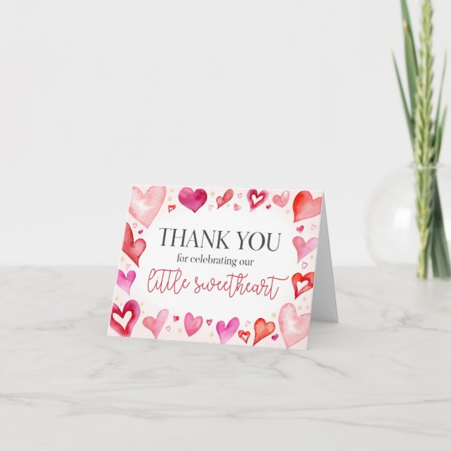 Pequeña novia gracias tarjeta cumpleaños o bebé (Anverso)