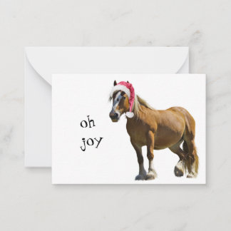 Pequeña Oh Joy Navidades tarjeta de caballo