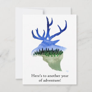 Pequeña Otra tarjeta de felicitación de Elk Aventura