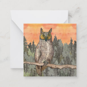 Pequeña Owl Gracias por tu tarjeta de sabiduría