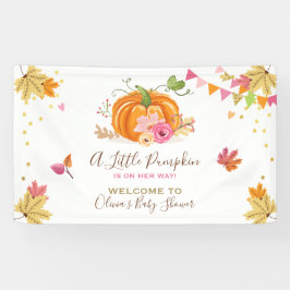 Pequeña pancarta de calabaza Baby Shower otoño Chi