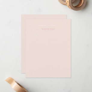 Pequeña Papel de carta de guardería rosa bebé tarjeta de n