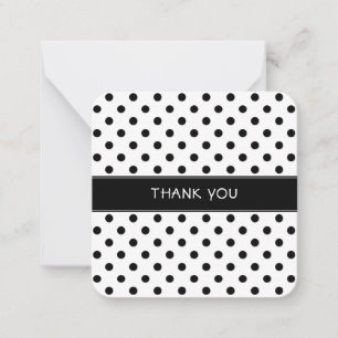 Pequeña Paquetes de polka en blanco y negro mini tarjeta d