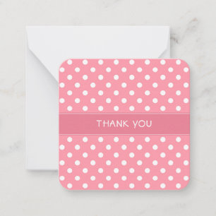 Pequeña Paquetes de polka rosa y blanco mini tarjeta de ag