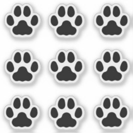 Pequeña pata de gato imprime Pegatinas de seguimie