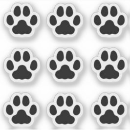 Pequeña pata de gato imprime Pegatinas de seguimie