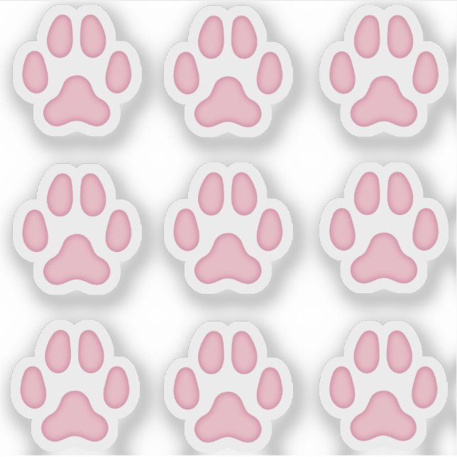 Pequeña pata de perro pinta Pegatinas de seguimien (Anverso)